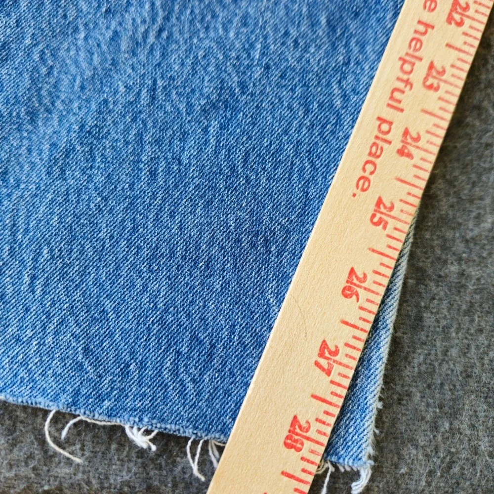 Vintage 90s Levi's 501 XX Button Fly Faded Raw Hem Jeans Label 30x36 Act 30x28.5